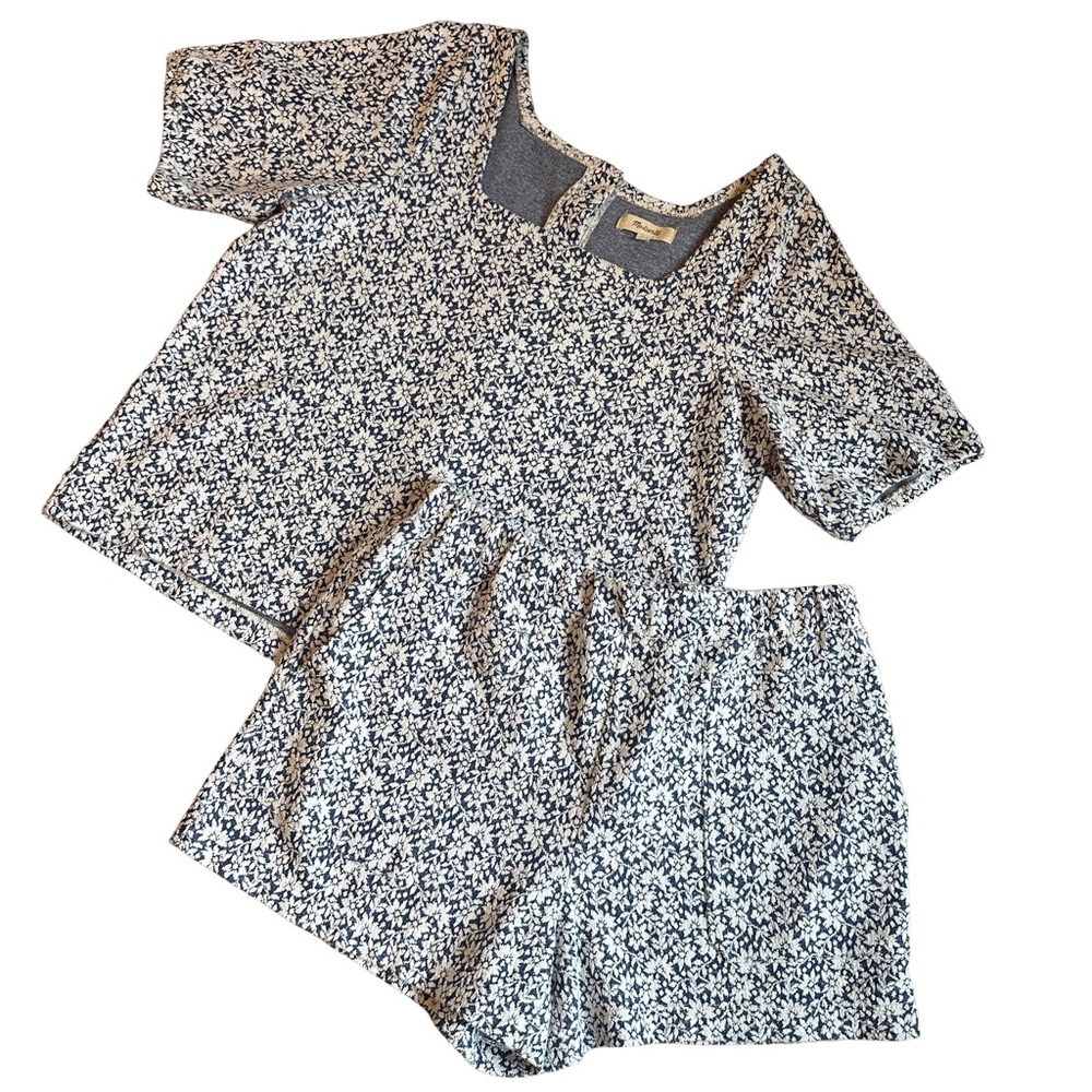 Madewell Blue Floral Matching Set Size Medium
